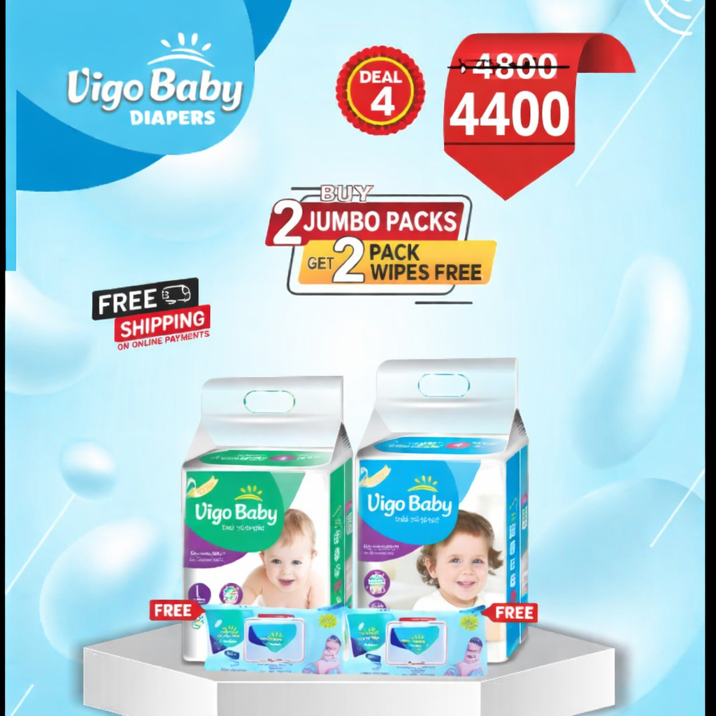 Buy 2 Jumbo Packs - Get 2 Packs of Wipes Free