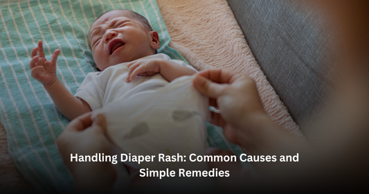 Baby crying while mother is changing her child's vigo baby diaper