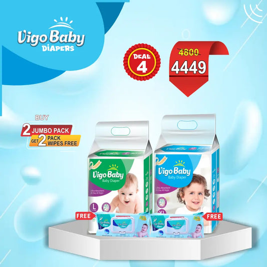 Buy 2 Jumbo Packs - Get 2 Packs of Wipes Free